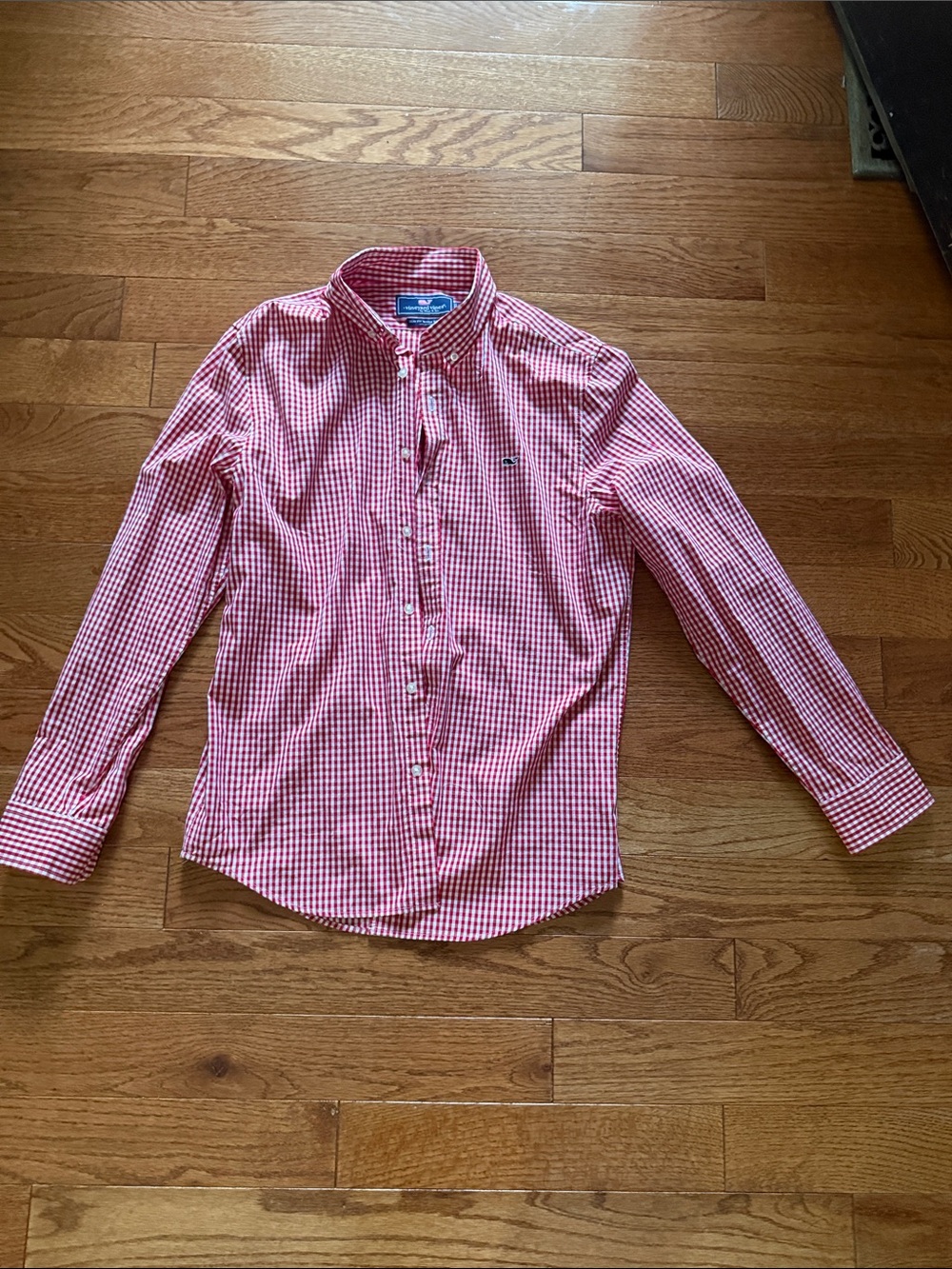 Vineyard Vines Red & White Gingham Button-Down Shirt